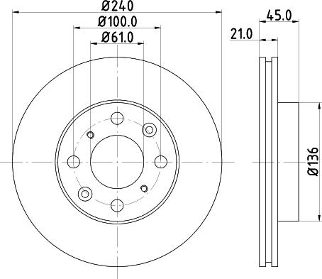 Pagid 51116 - Bremsscheibe alexcarstop-ersatzteile.com