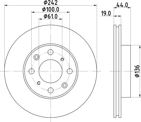 Pagid 51113 - Bremsscheibe alexcarstop-ersatzteile.com