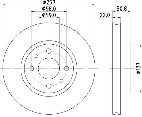 Pagid 51810 - Bremsscheibe alexcarstop-ersatzteile.com