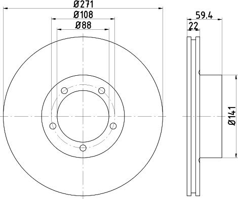 Pagid 52420 - Bremsscheibe alexcarstop-ersatzteile.com