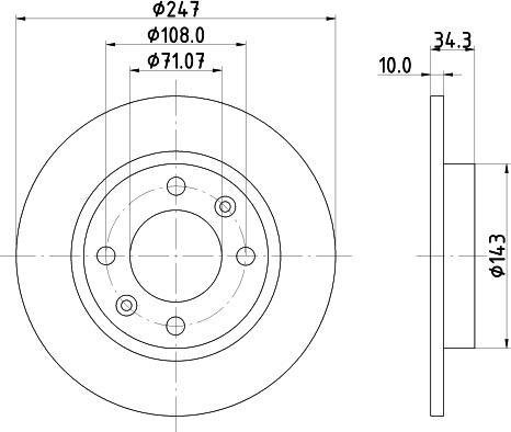 Pagid 52506 - Bremsscheibe alexcarstop-ersatzteile.com