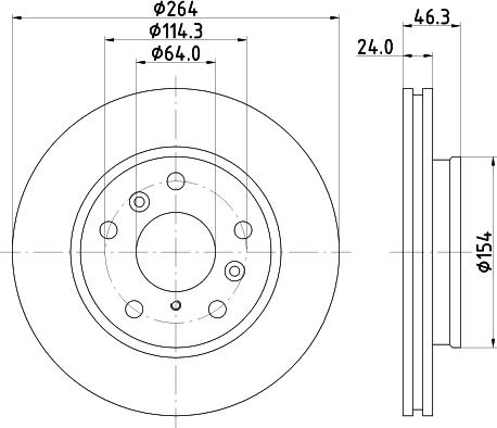 Pagid 52013 - Bremsscheibe alexcarstop-ersatzteile.com