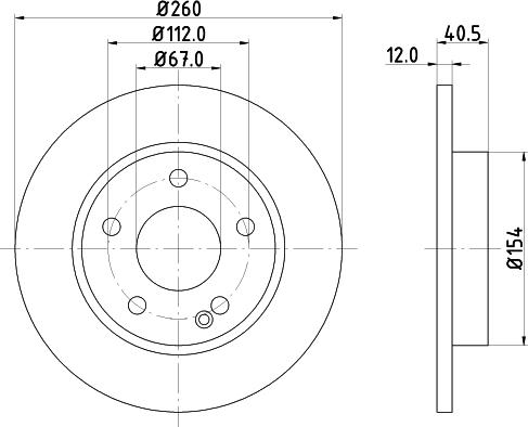 Pagid 52154HC - Bremsscheibe alexcarstop-ersatzteile.com