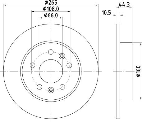 Pagid 52809 - Bremsscheibe alexcarstop-ersatzteile.com