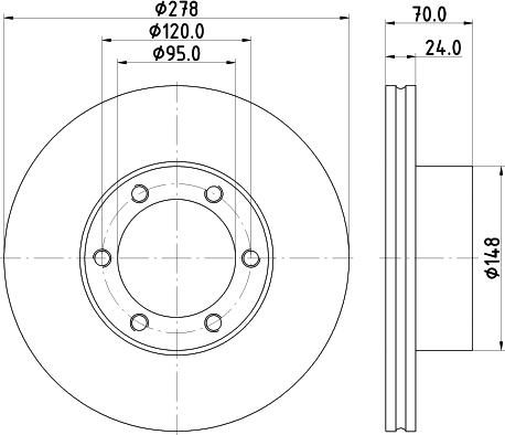 Pagid 52835 - Bremsscheibe alexcarstop-ersatzteile.com