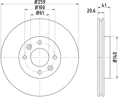 Pagid 52830 - Bremsscheibe alexcarstop-ersatzteile.com