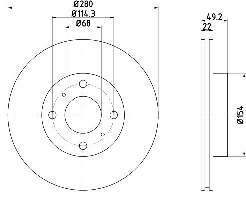 Pagid 52344 - Bremsscheibe alexcarstop-ersatzteile.com