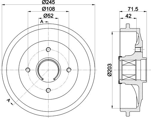 Pagid 61415 - Bremstrommel alexcarstop-ersatzteile.com