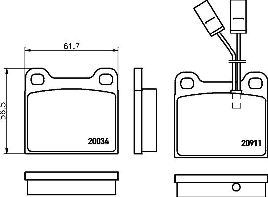 Pagid T4157 - Bremsbelagsatz, Scheibenbremse alexcarstop-ersatzteile.com