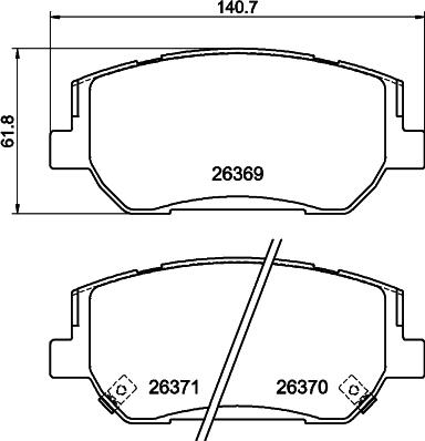 Pagid T4250 - Bremsbelagsatz, Scheibenbremse alexcarstop-ersatzteile.com