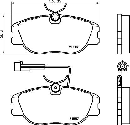 Pagid T5058 - Bremsbelagsatz, Scheibenbremse alexcarstop-ersatzteile.com