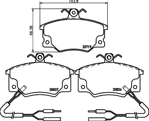 Pagid T5037 - Bremsbelagsatz, Scheibenbremse alexcarstop-ersatzteile.com