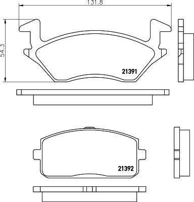 Pagid T0050 - Bremsbelagsatz, Scheibenbremse alexcarstop-ersatzteile.com