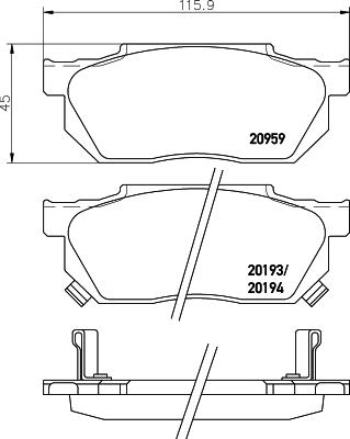 Pagid T0008 - Bremsbelagsatz, Scheibenbremse alexcarstop-ersatzteile.com