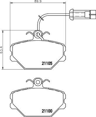 Pagid T0353 - Bremsbelagsatz, Scheibenbremse alexcarstop-ersatzteile.com