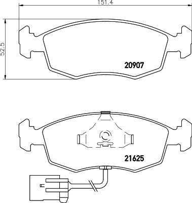 Pagid T1080 - Bremsbelagsatz, Scheibenbremse alexcarstop-ersatzteile.com