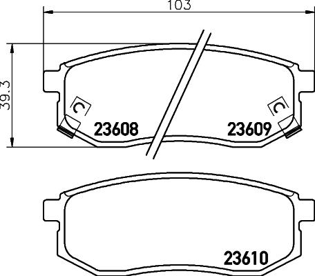 Pagid T1309 - Bremsbelagsatz, Scheibenbremse alexcarstop-ersatzteile.com