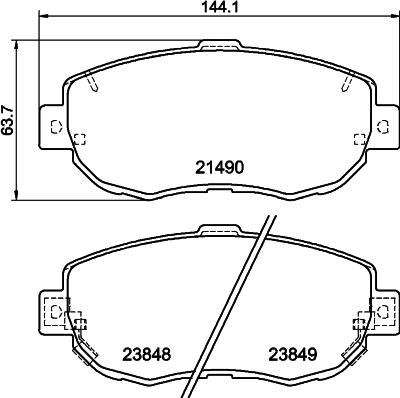 Pagid T1323 - Bremsbelagsatz, Scheibenbremse alexcarstop-ersatzteile.com