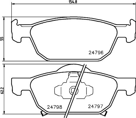 Pagid T1763 - Bremsbelagsatz, Scheibenbremse alexcarstop-ersatzteile.com