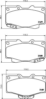 Pagid T3011 - Bremsbelagsatz, Scheibenbremse alexcarstop-ersatzteile.com