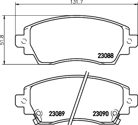 Pagid T3102 - Bremsbelagsatz, Scheibenbremse alexcarstop-ersatzteile.com