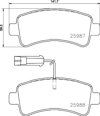 Pagid T2499 - Bremsbelagsatz, Scheibenbremse alexcarstop-ersatzteile.com