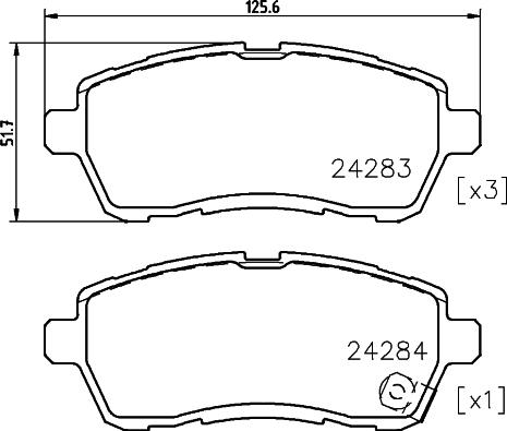 Pagid T2646 - Bremsbelagsatz, Scheibenbremse alexcarstop-ersatzteile.com