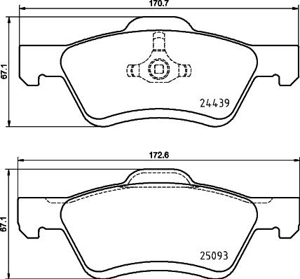 Pagid T2677 - Bremsbelagsatz, Scheibenbremse alexcarstop-ersatzteile.com