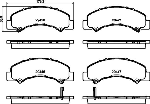 Pagid T2809 - Bremsbelagsatz, Scheibenbremse alexcarstop-ersatzteile.com