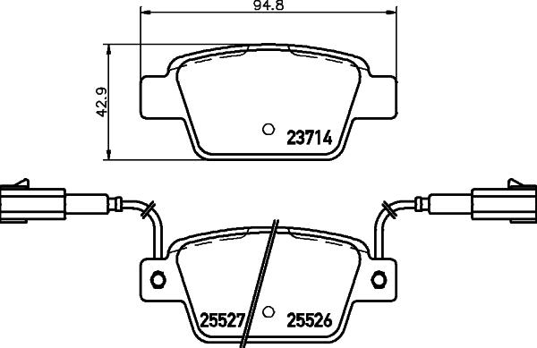 Pagid T2207 - Bremsbelagsatz, Scheibenbremse alexcarstop-ersatzteile.com