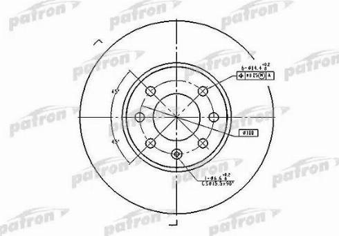 Patron PBD1609 - Bremsscheibe alexcarstop-ersatzteile.com