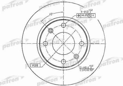 Patron PBD1221 - Bremsscheibe alexcarstop-ersatzteile.com