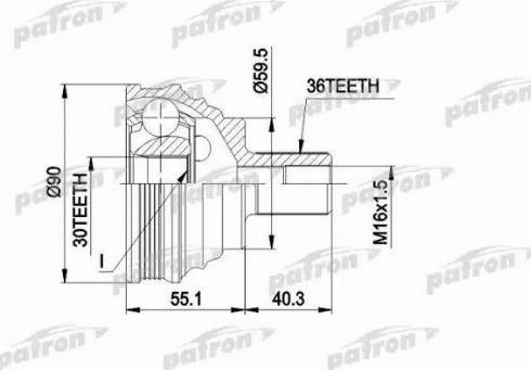 Patron PCV1467 - Gelenksatz, Antriebswelle alexcarstop-ersatzteile.com