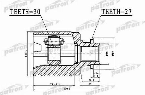 Patron PCV1017 - Gelenksatz, Antriebswelle alexcarstop-ersatzteile.com