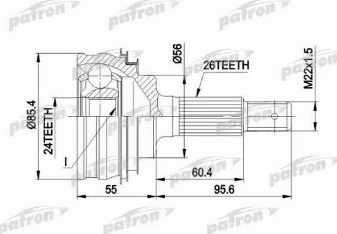 Patron PCV1070 - Gelenksatz, Antriebswelle alexcarstop-ersatzteile.com