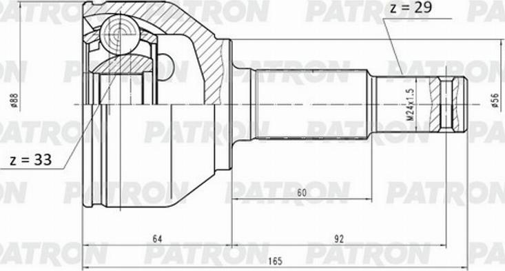 Patron PCV1150 - Gelenksatz, Antriebswelle alexcarstop-ersatzteile.com