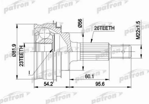 Patron PCV1346 - Gelenksatz, Antriebswelle alexcarstop-ersatzteile.com