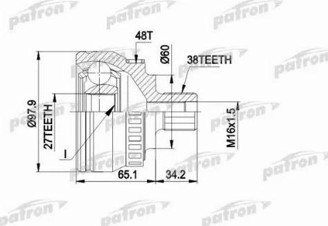 Patron PCV1389 - Gelenksatz, Antriebswelle alexcarstop-ersatzteile.com