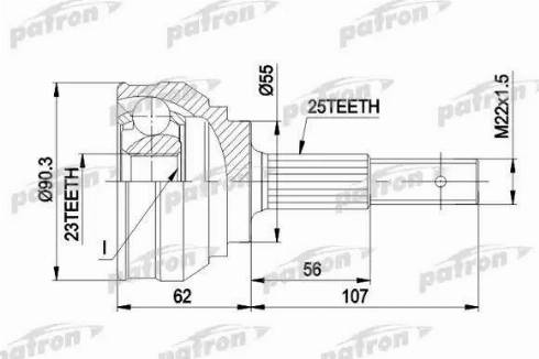 Patron PCV1248 - Gelenksatz, Antriebswelle alexcarstop-ersatzteile.com