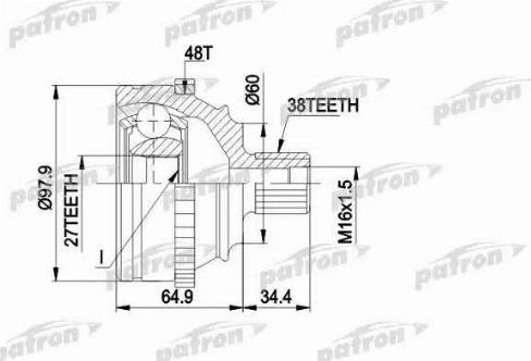 Patron PCV1229 - Gelenksatz, Antriebswelle alexcarstop-ersatzteile.com