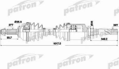 Patron PDS0378 - Antriebswelle alexcarstop-ersatzteile.com