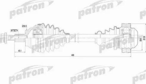 Patron PDS0252 - Antriebswelle alexcarstop-ersatzteile.com