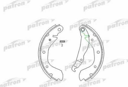 Patron PSP198 - Bremsbackensatz alexcarstop-ersatzteile.com