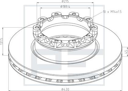 PE Automotive 066.803-00A - Bremsscheibe alexcarstop-ersatzteile.com