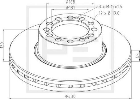 PE Automotive 066.252-00A - Bremsscheibe alexcarstop-ersatzteile.com