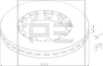 PE Automotive 106.203-80A - Bremsscheibe alexcarstop-ersatzteile.com