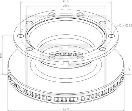 PE Automotive 296.000-00A - Bremsscheibe alexcarstop-ersatzteile.com