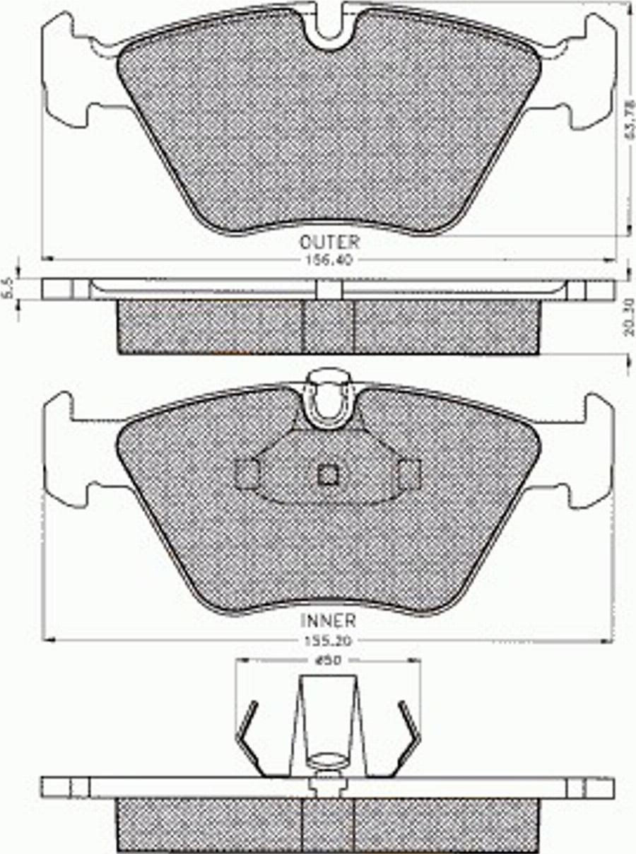 Pex 7443 - Bremsbelagsatz, Scheibenbremse alexcarstop-ersatzteile.com