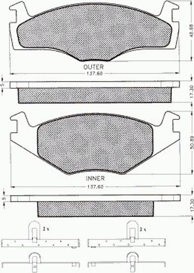 Pex 7.401 - Bremsbelagsatz, Scheibenbremse alexcarstop-ersatzteile.com