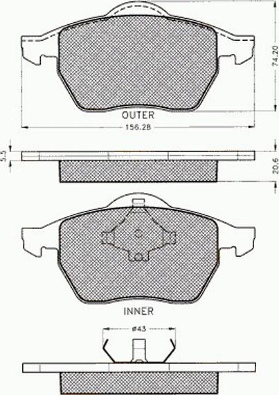 Pex 7.439 - Bremsbelagsatz, Scheibenbremse alexcarstop-ersatzteile.com